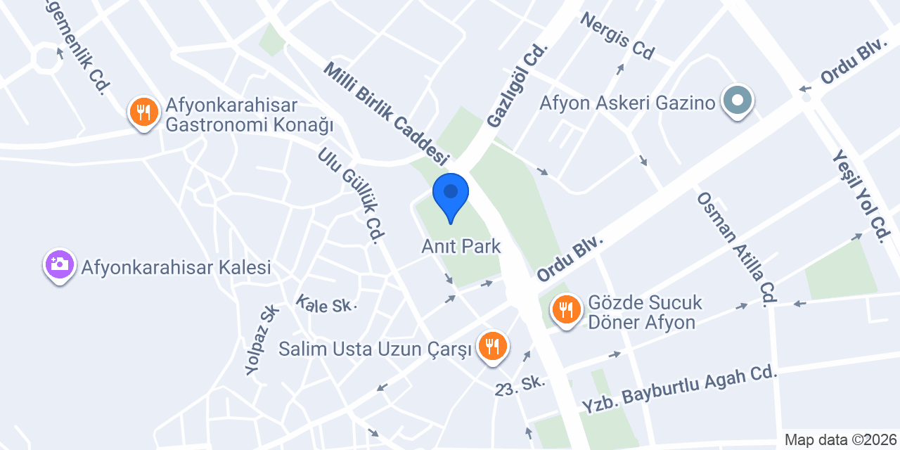 AFYON DOĞA EMLAK konumu