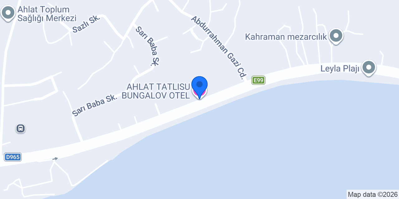 AHLAT TATLISU BUNGALOV OTEL konumu