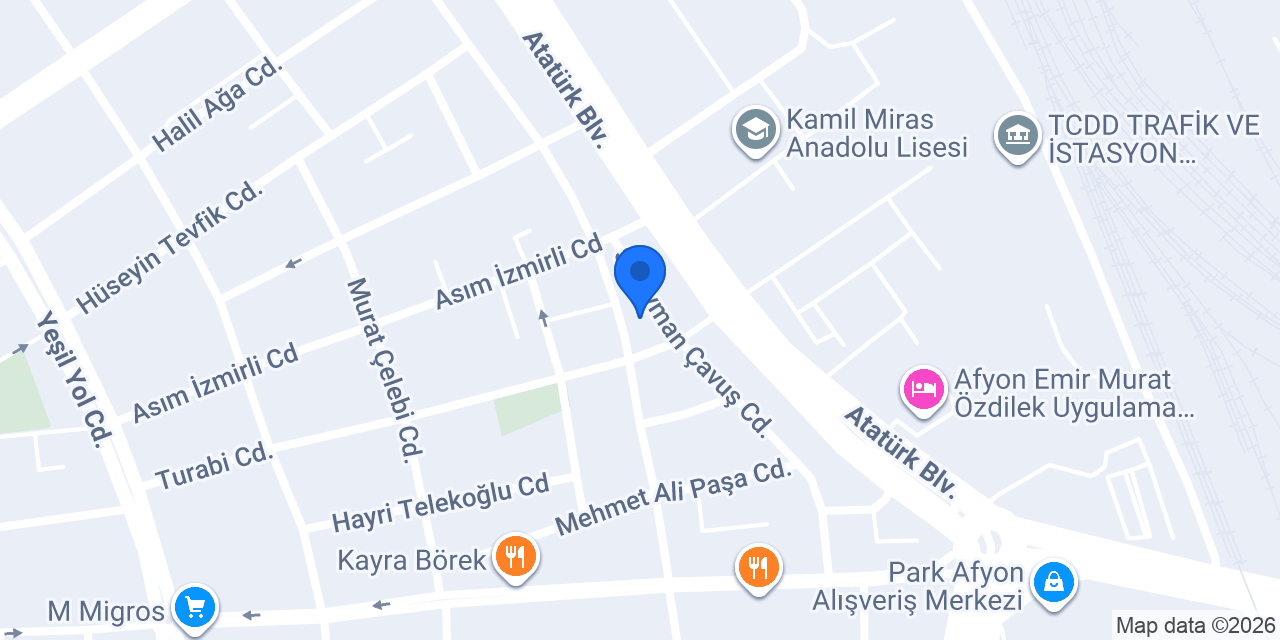 Afyon Elit Reklam konumu