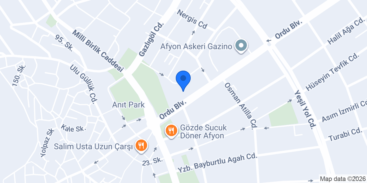 Mulliri Afyon konumu