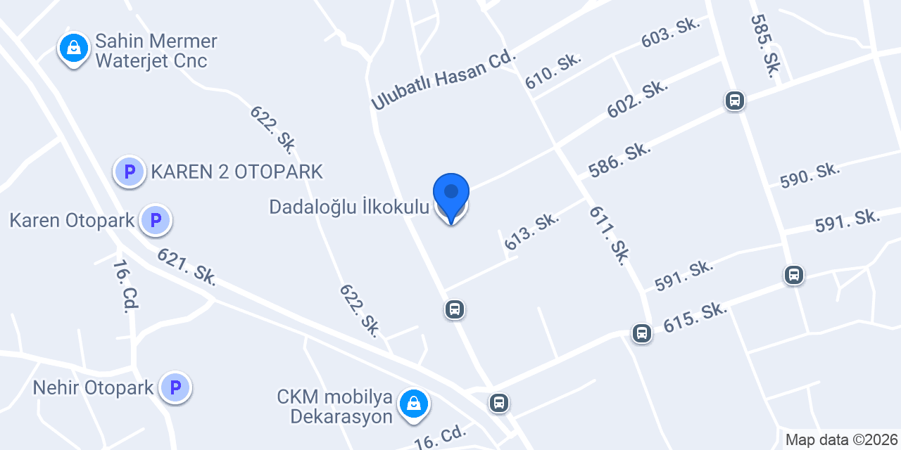Dadaloğlu İlkokulu konumu