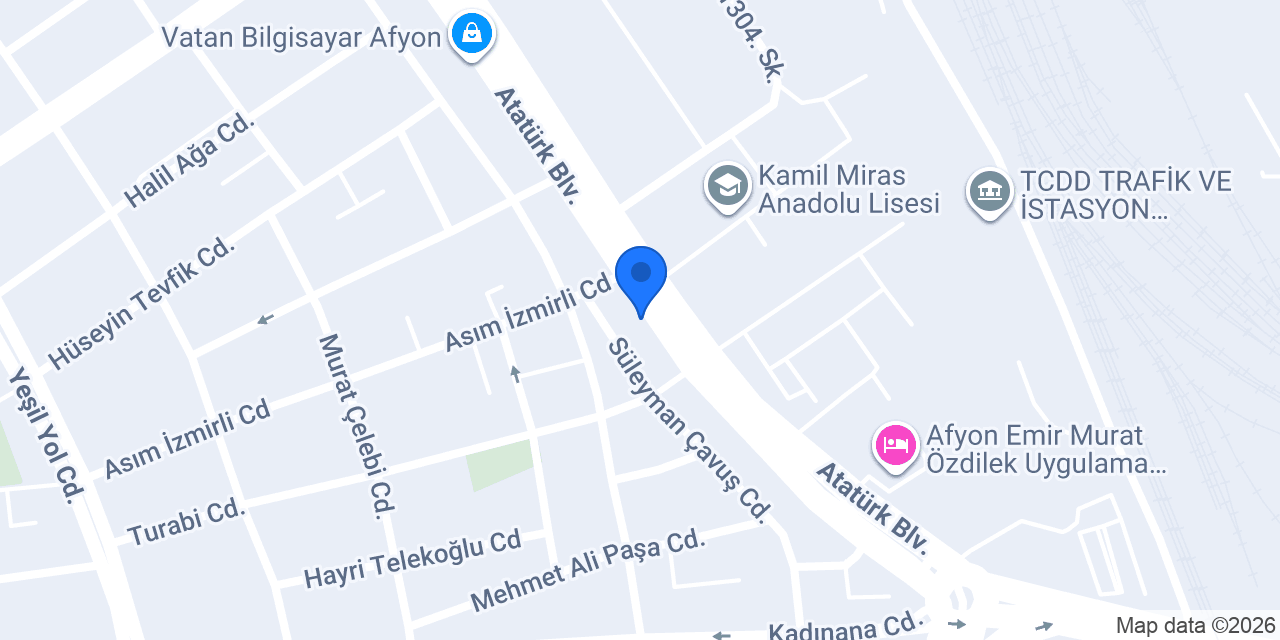 Afyonkarahisar 1. Noterliği konumu