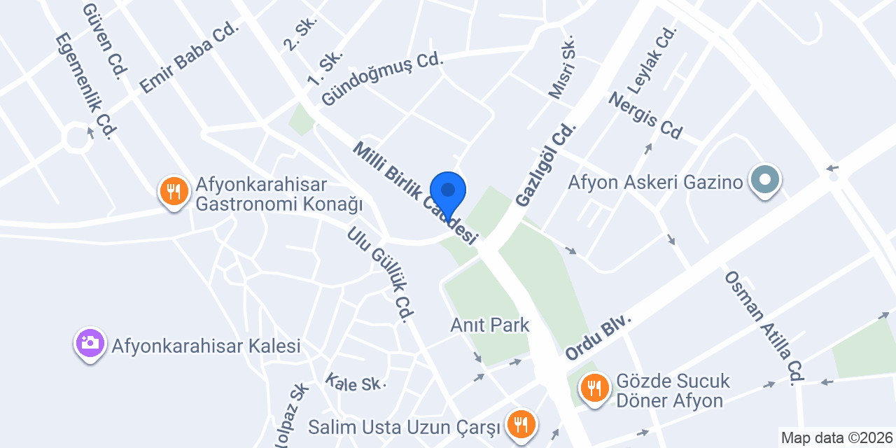 AFYON ÖZTÜRK EMLAK konumu