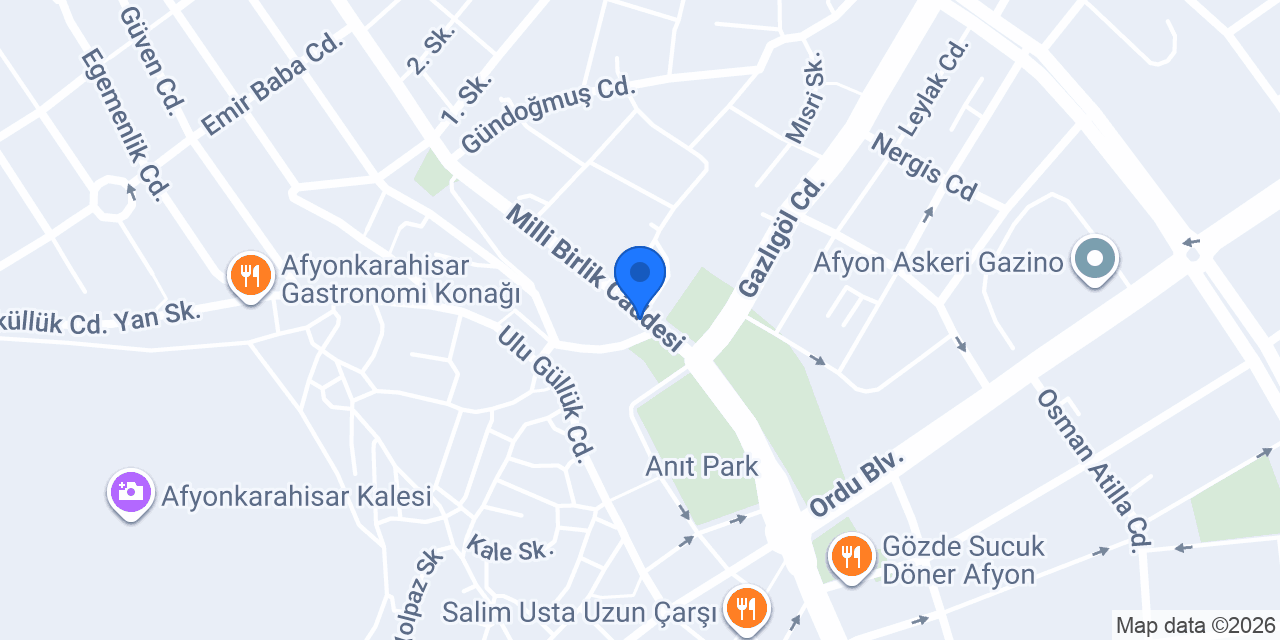Asrın Pastanesi konumu