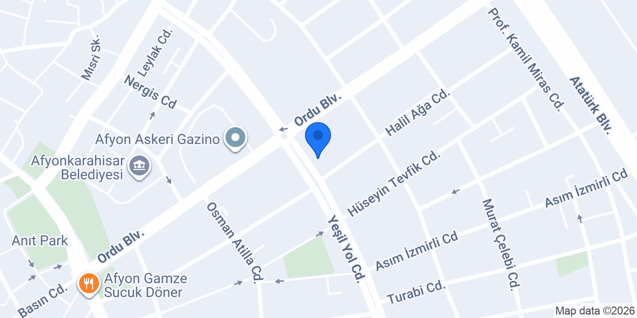 AKTİF EMLAK AFYON konumu