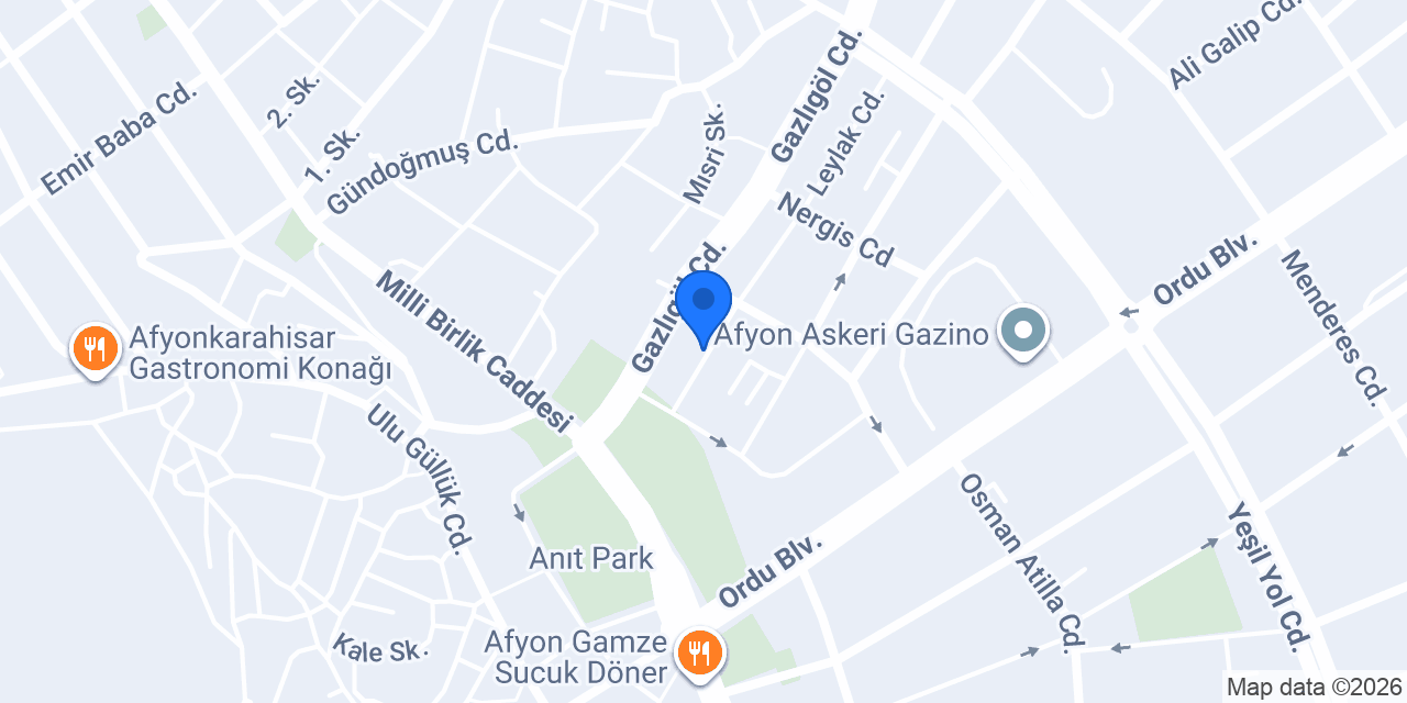 Afyon Skolyoz konumu