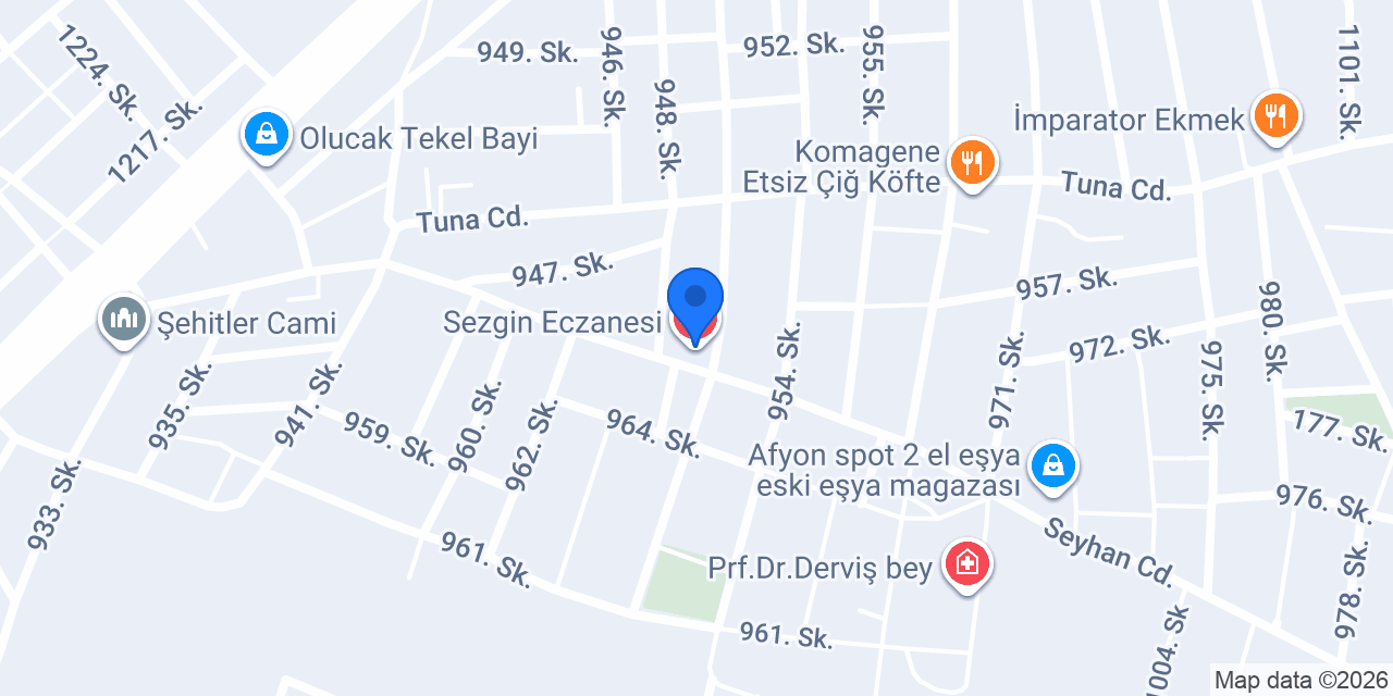 Sezgin Eczanesi konumu