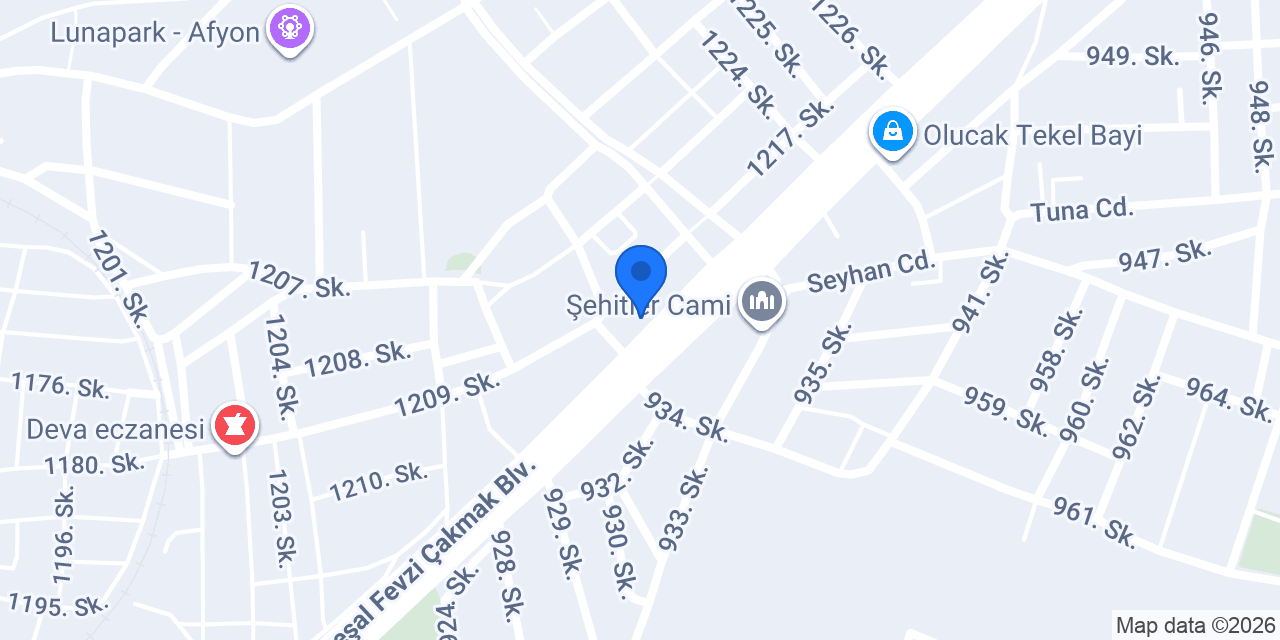 Dere Mobilya Afyon konumu