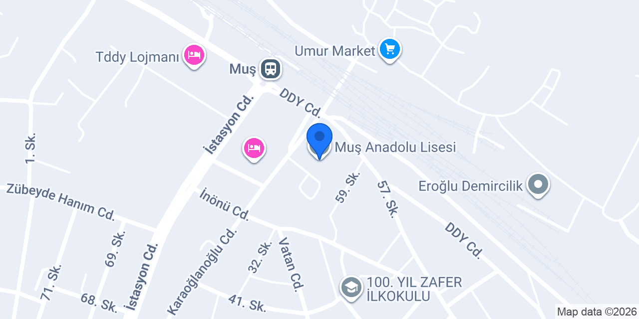 Muş Anadolu Lisesi konumu