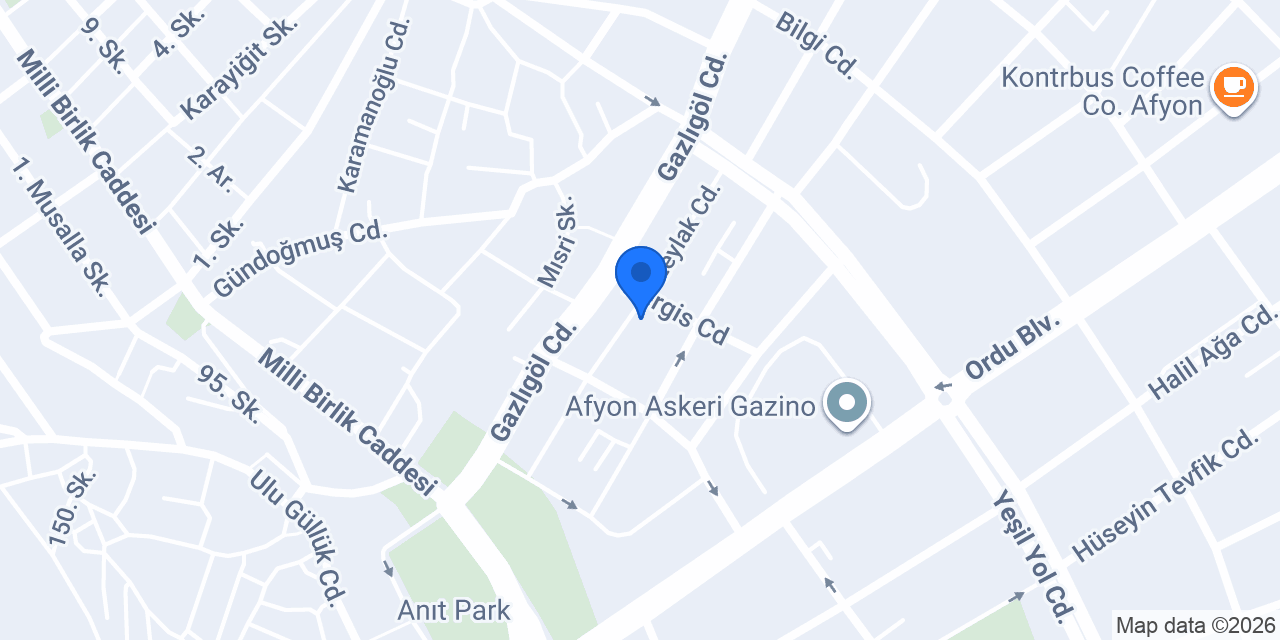Ünlü elektirik Afyon konumu