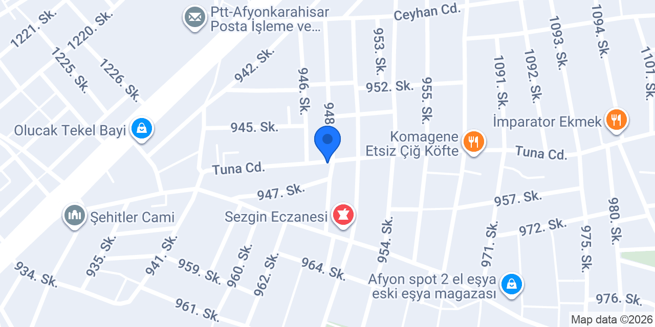 Sultan Çeyiz Terzi konumu
