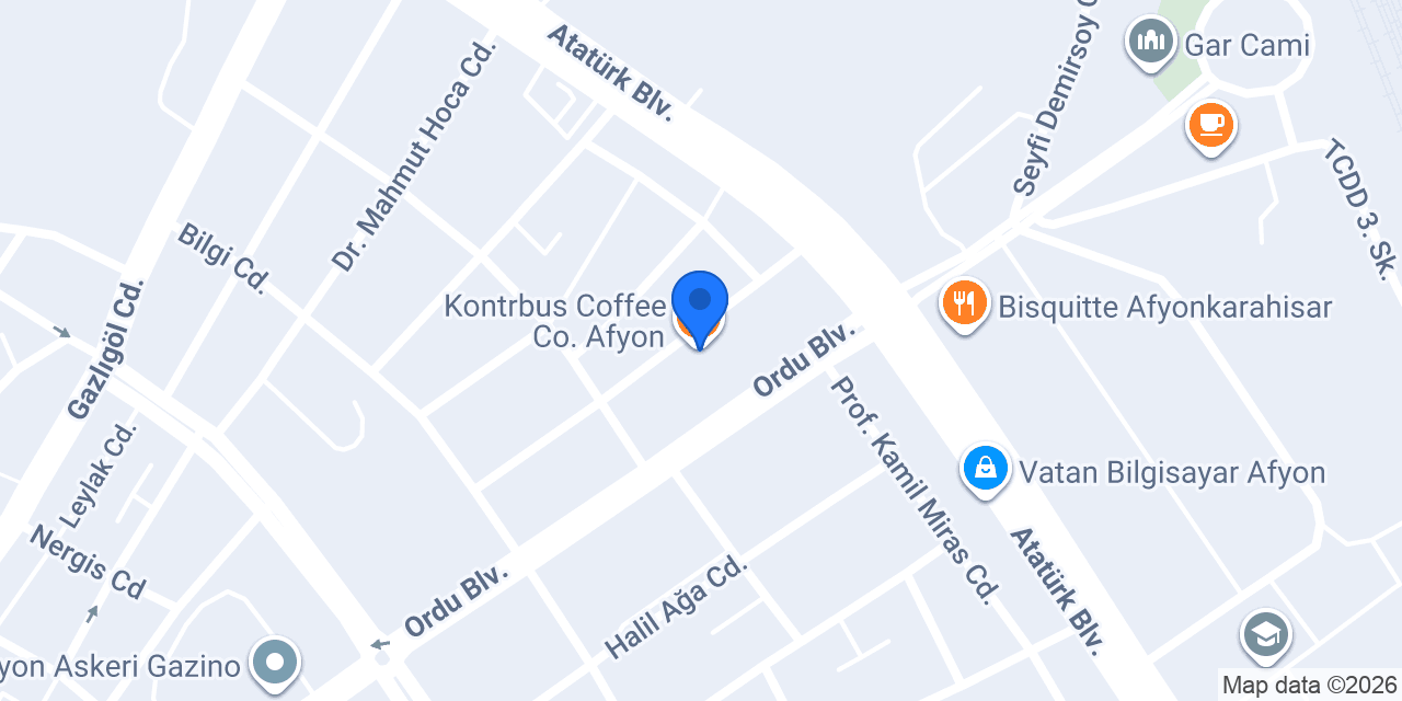 Kontrbus Coffee Co. Afyon konumu
