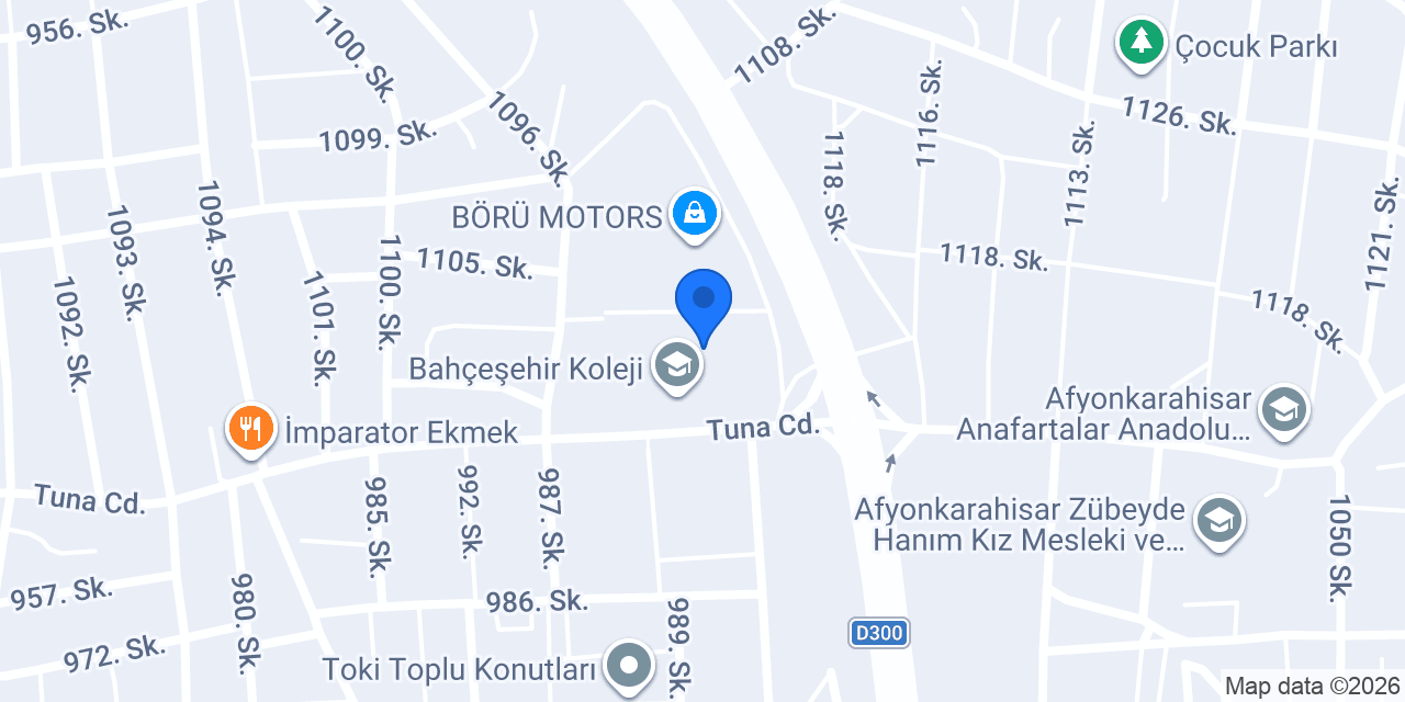 Afyon Uğur Anadolu Lisesi konumu