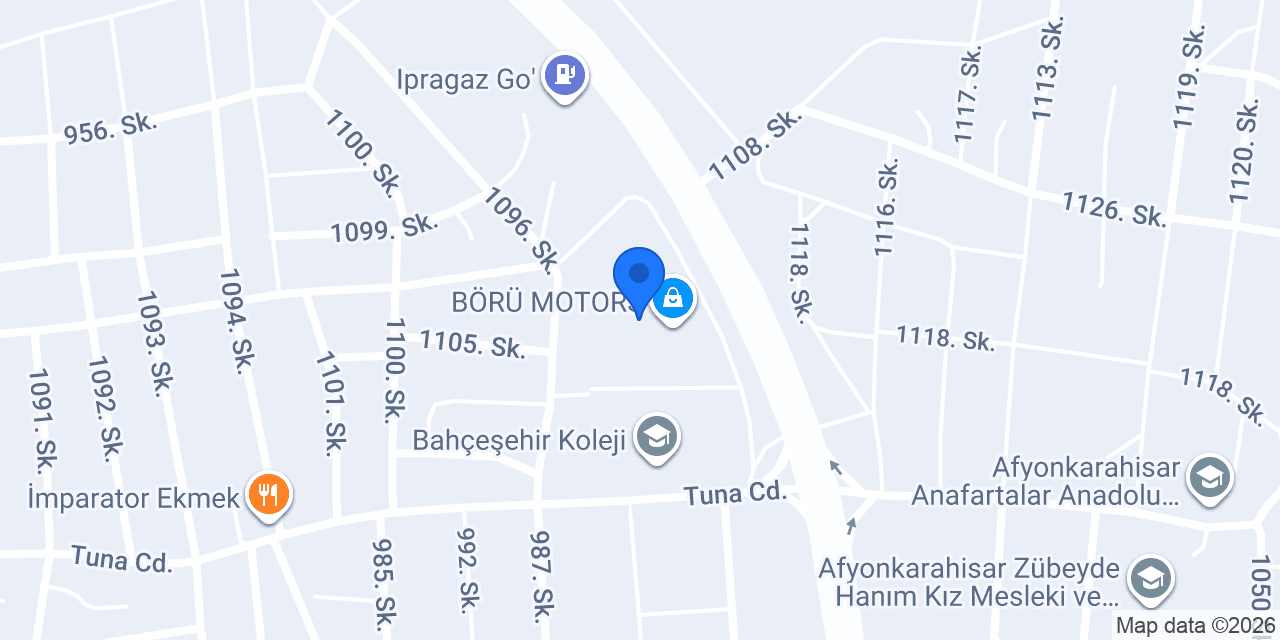Oğuz Motors Afyon konumu