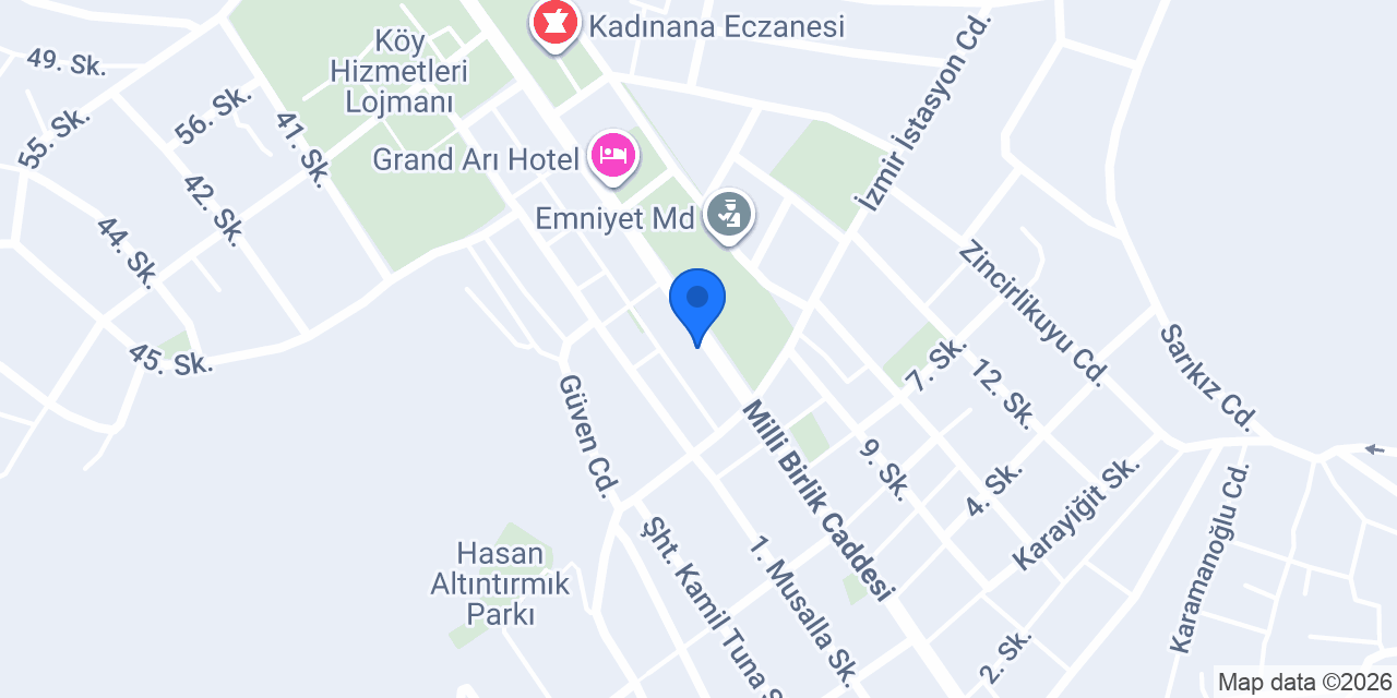 Komagene Afyon Hamidiye Şubesi konumu