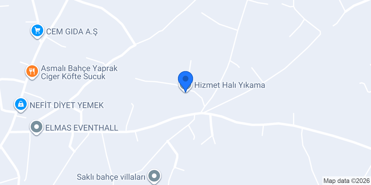 Hizmet Halı Yıkama konumu