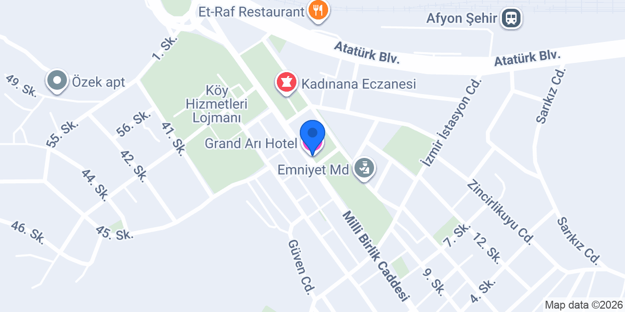 Grand Arı Hotel konumu