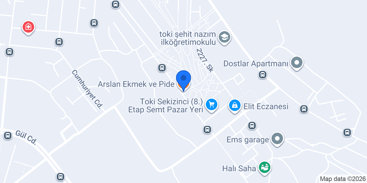 Arslan Ekmek ve Pide konumu
