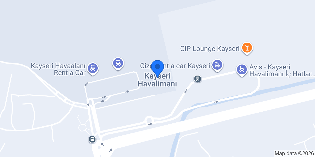 Kayseri Havalimanı konumu