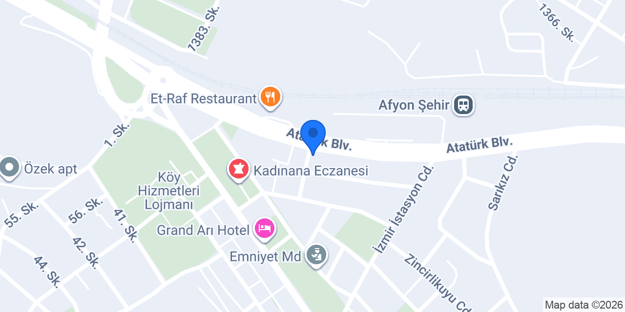 TAÇ PERDE AFYONKARAHİSAR konumu
