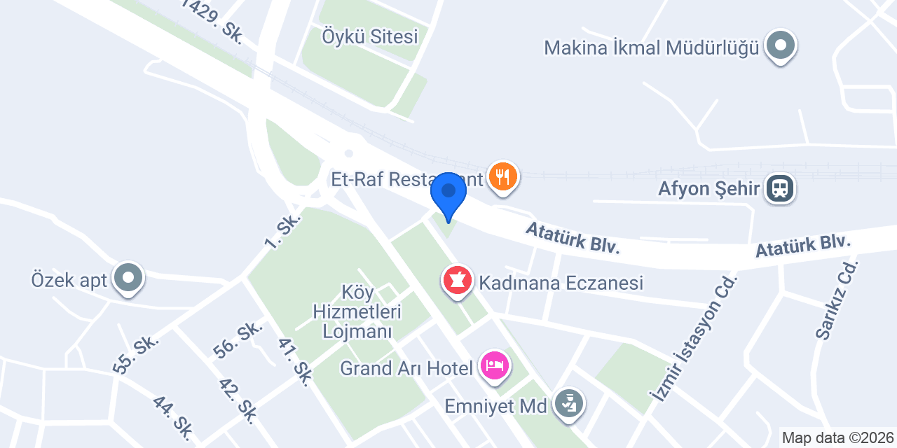 AFET et ürünleri konumu