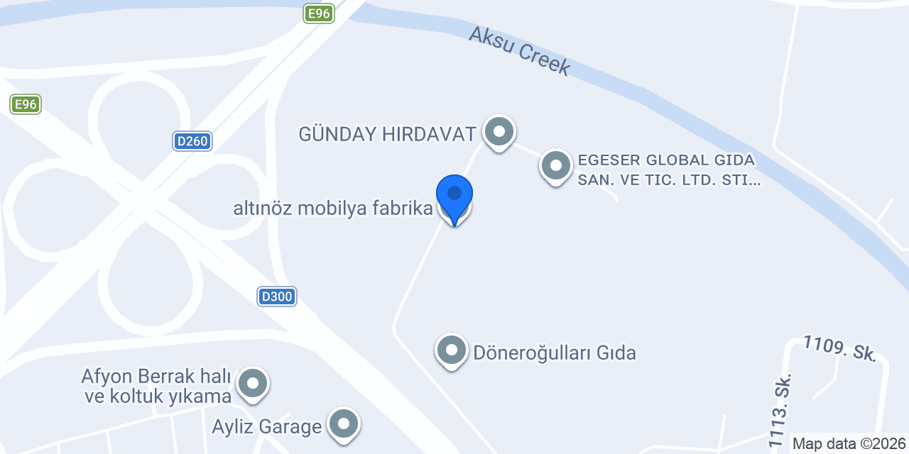 altınöz mobilya fabrika konumu