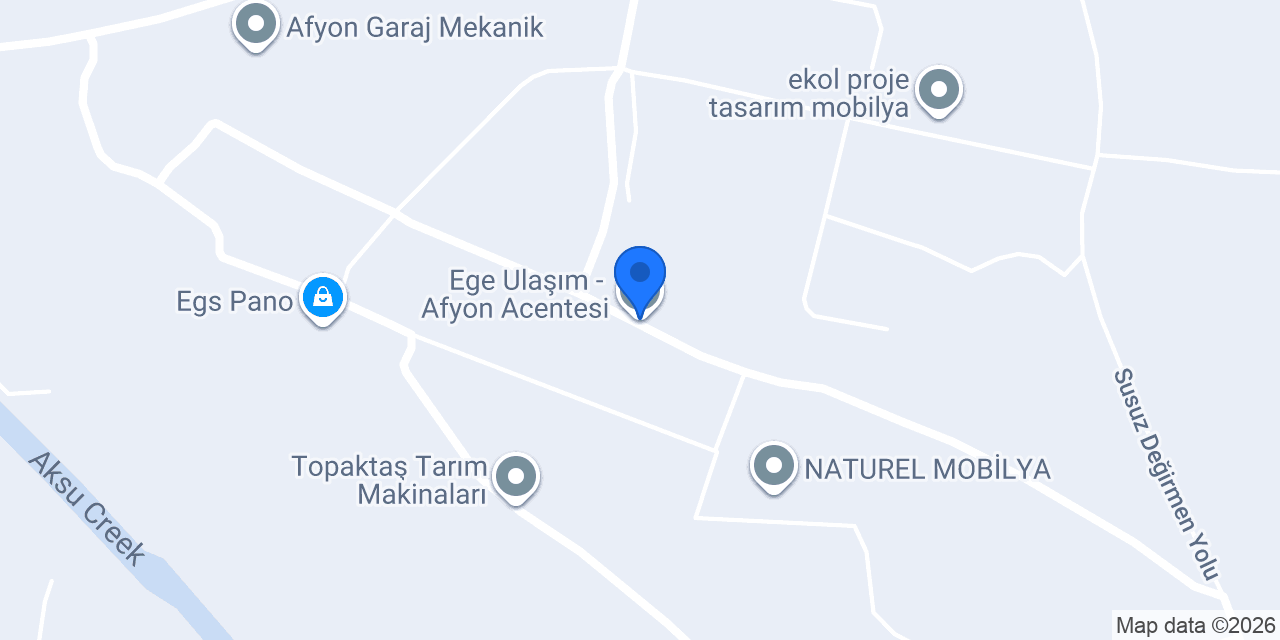 Ege Ulaşım - Afyon Acentesi konumu