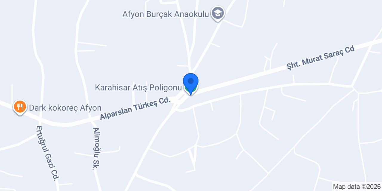 Karahisar Atış Poligonu konumu