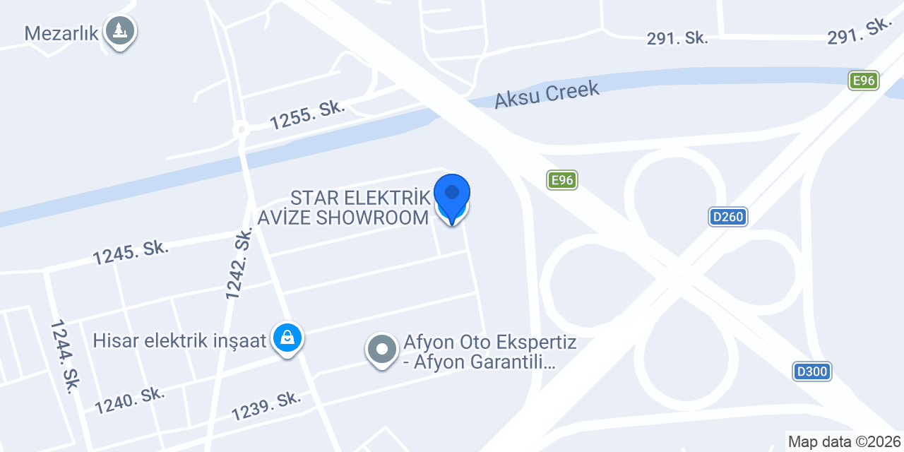 STAR ELEKTRİK AVİZE SHOWROOM konumu