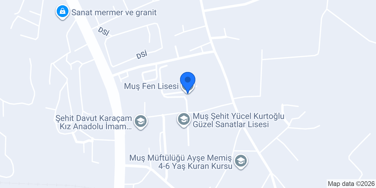 Muş Fen Lisesi konumu