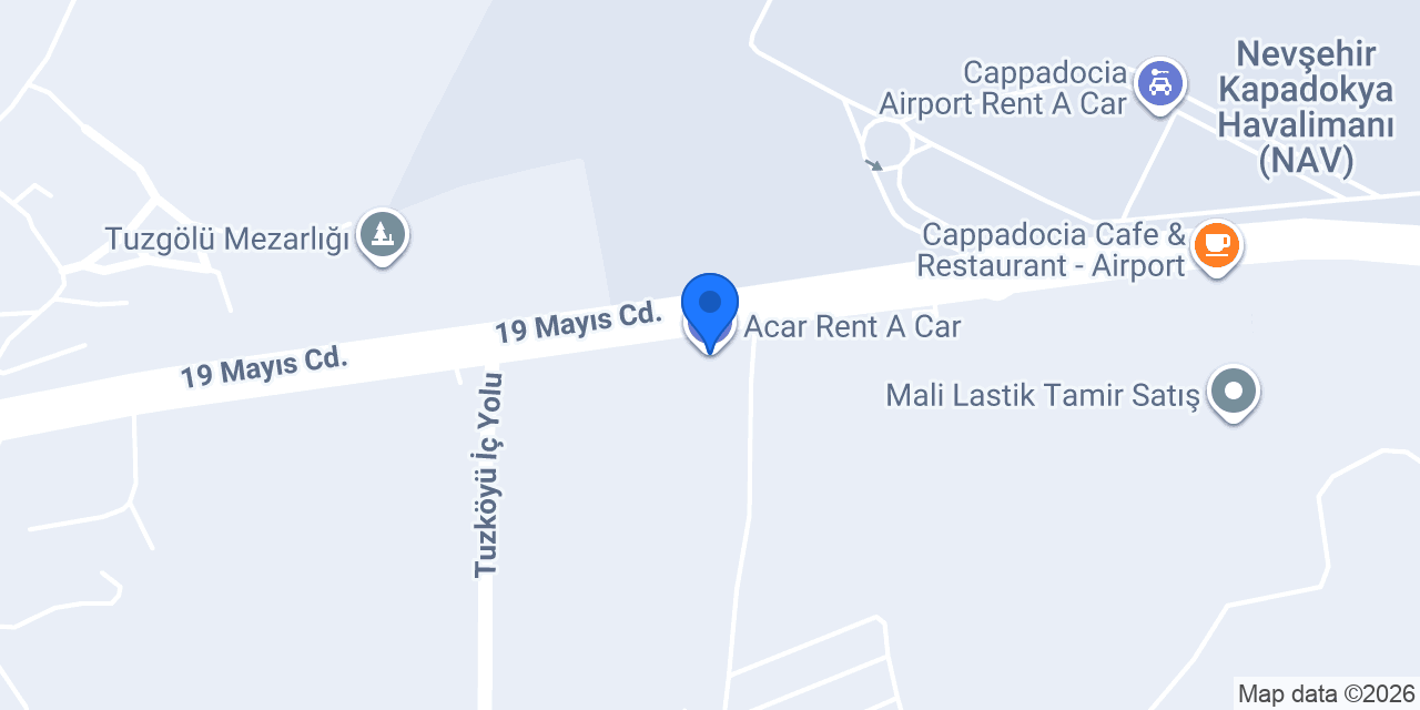 Acar Rent A Car konumu