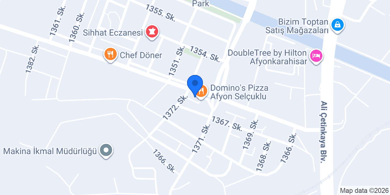 Afyon Usta Kuru Temizleme konumu