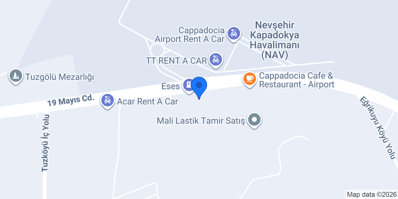 Berse Renta Car Nevşehir (cappadocia) konumu