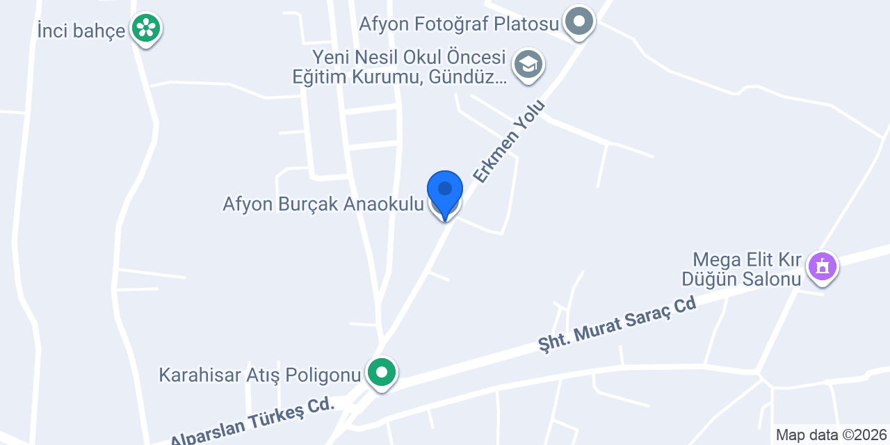 Afyon Burçak Anaokulu konumu
