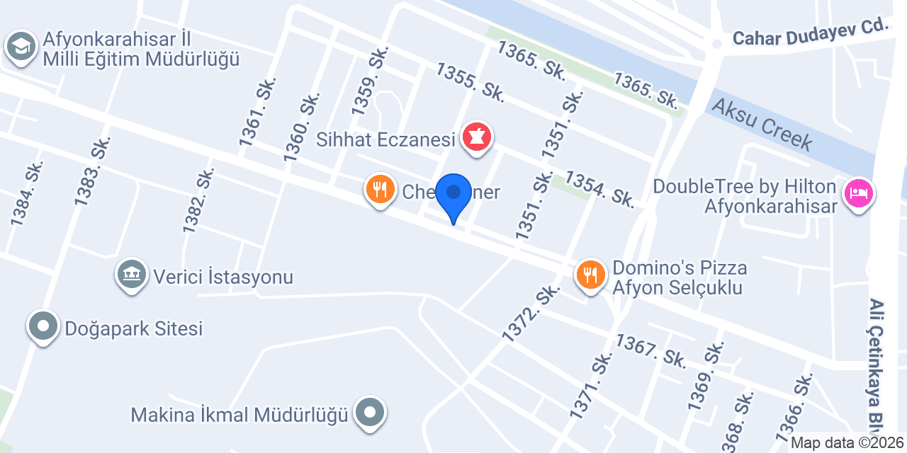 Afyon Bi Tepsi Et konumu