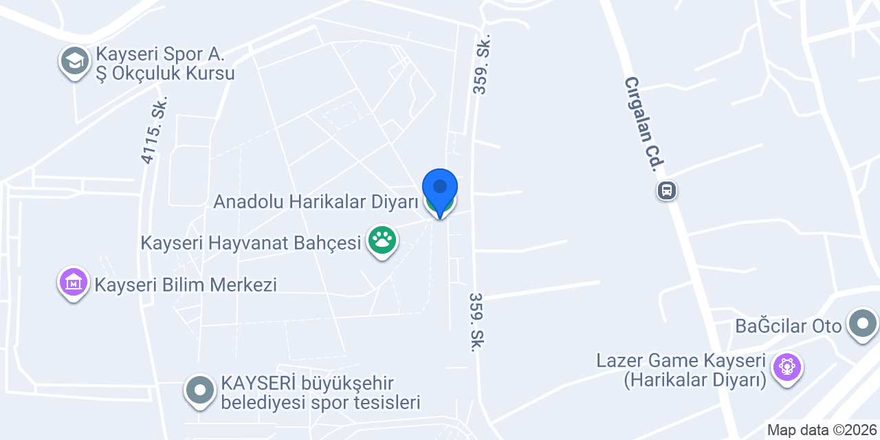 Anadolu Harikalar Diyarı konumu