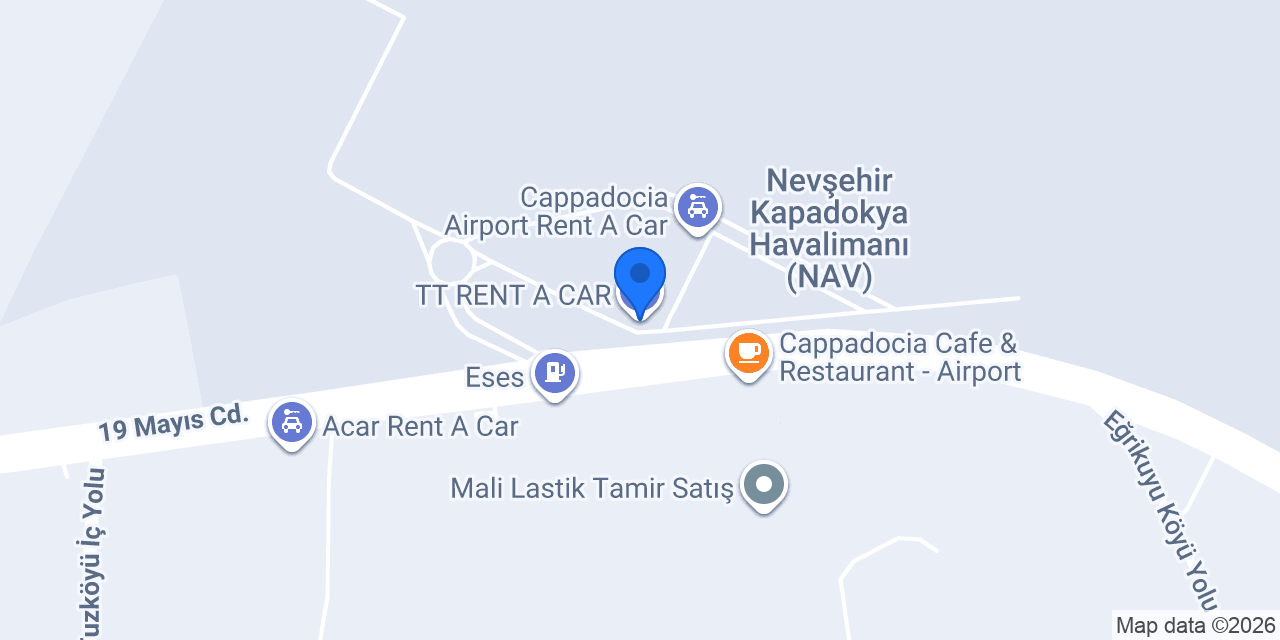 TT RENT A CAR konumu