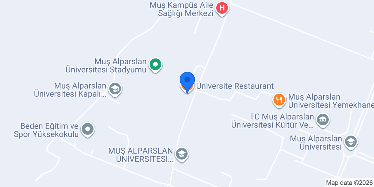Üniversite Restaurant konumu