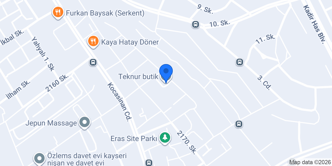 Teknur butik konumu