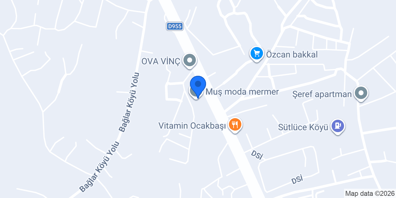 Muş moda mermer konumu