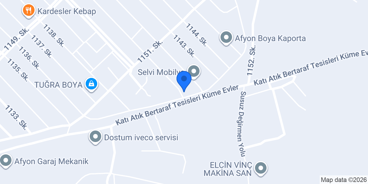 Afnet Auto Ebubekir Çevik konumu