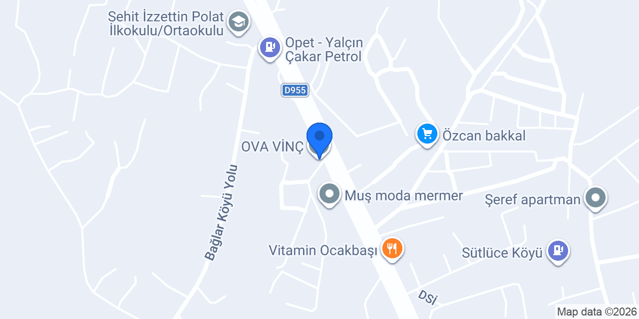 OVA VİNÇ konumu