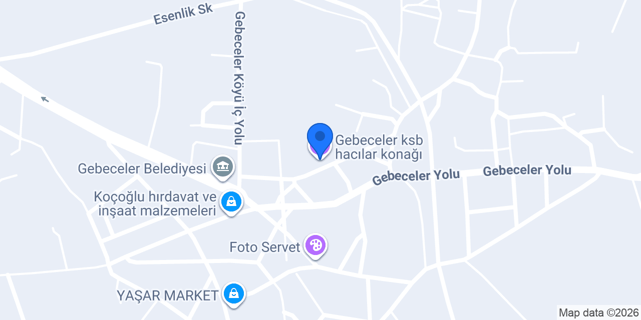 Gebeceler ksb hacılar konağı konumu