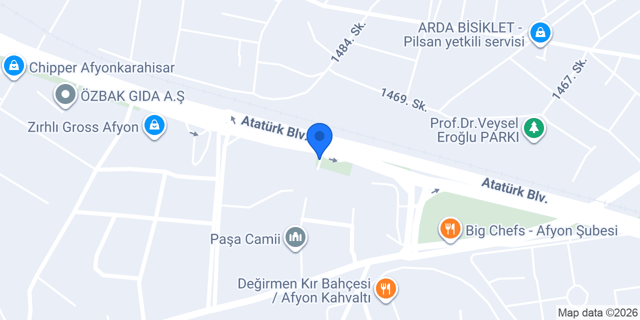 Afyon Yapı Dekorasyon konumu