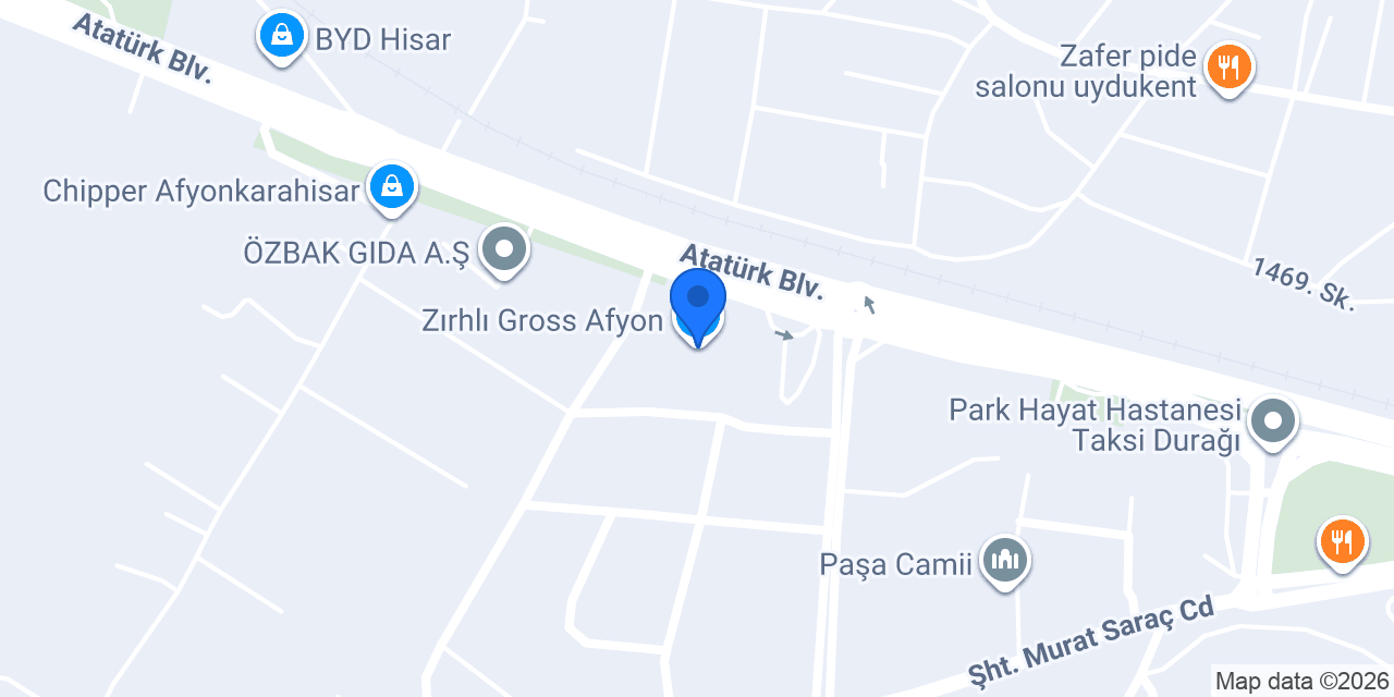 Zırhlı Gross Afyon konumu