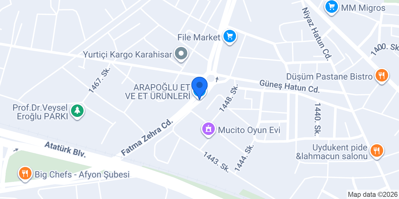 ARAPOĞLU ET VE ET ÜRÜNLERİ konumu