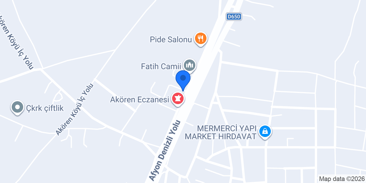 Çal Veteriner Kliniği konumu