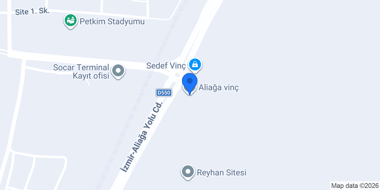 Aliağa vinç konumu