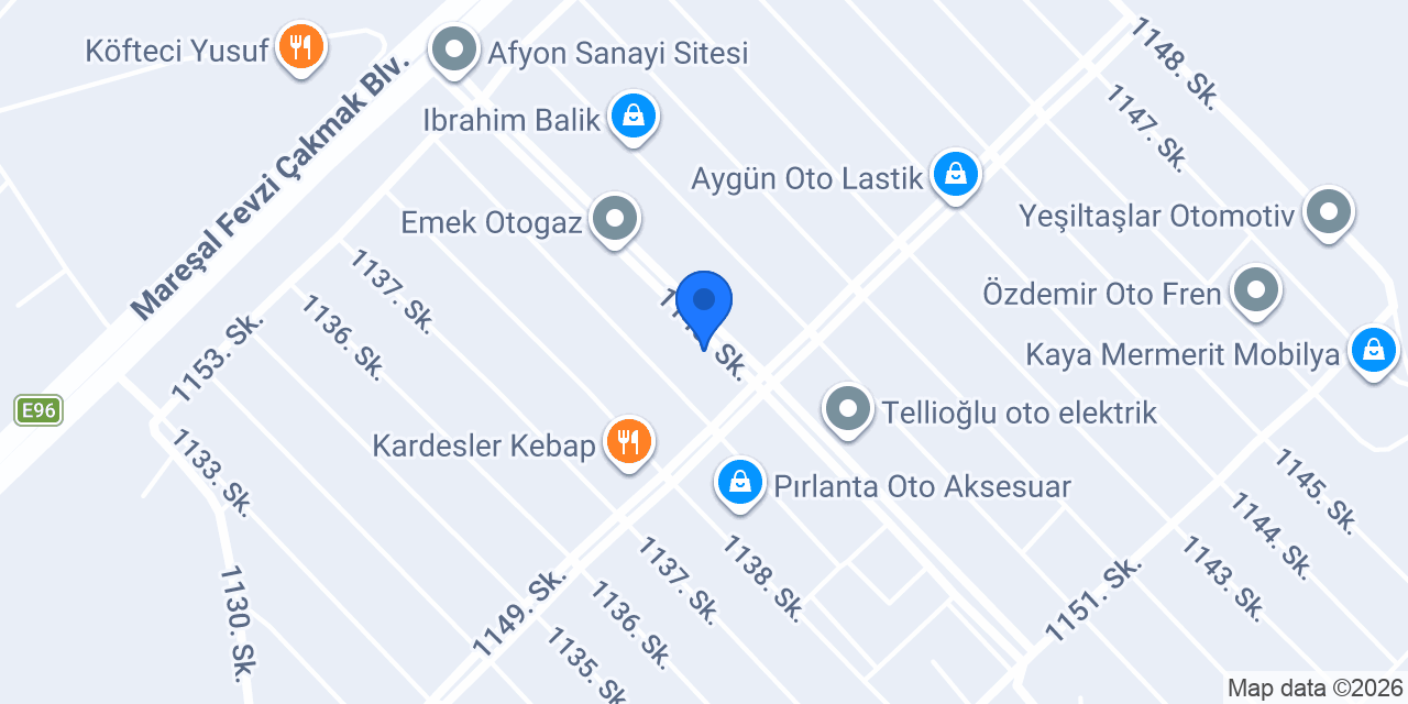 Afyon Rulman konumu