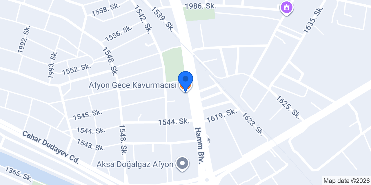 Afyon Gece Kavurmacısı konumu